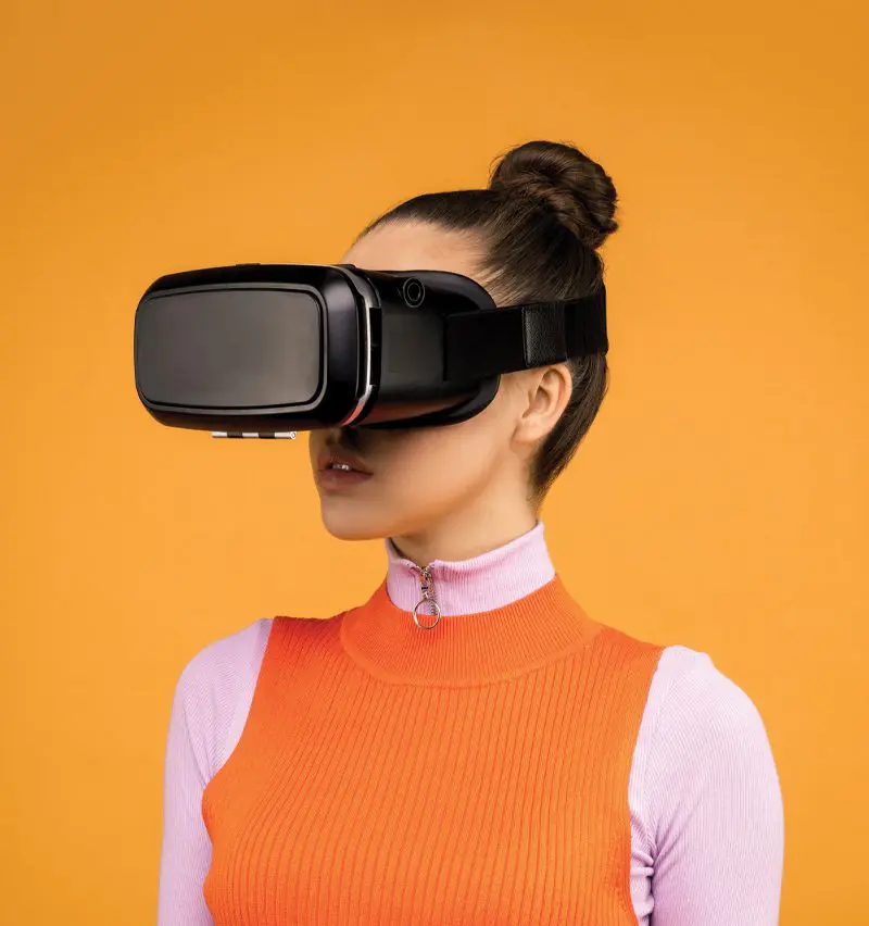 Photo of a woman wearing Neuro Rehab VR