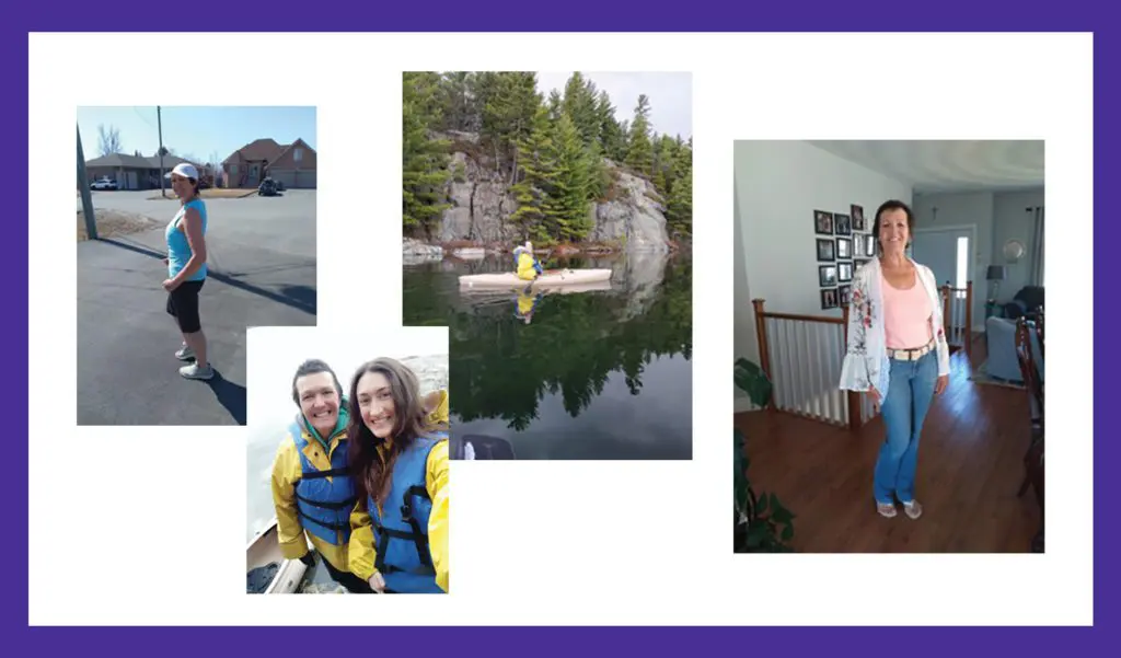 Photos of Boudreau's regular walk; with daughter Anika at the family cottage on Kukagami Lake, east of Sudbury; kayaking; on the mend.