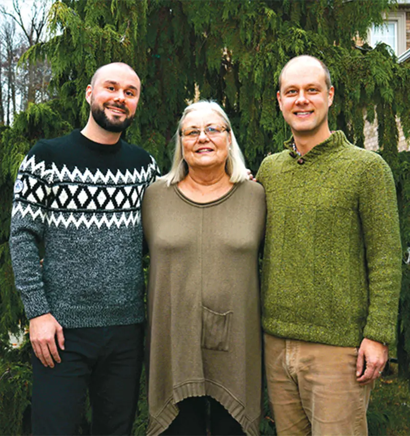 Uta Sojat avec ses deux fils