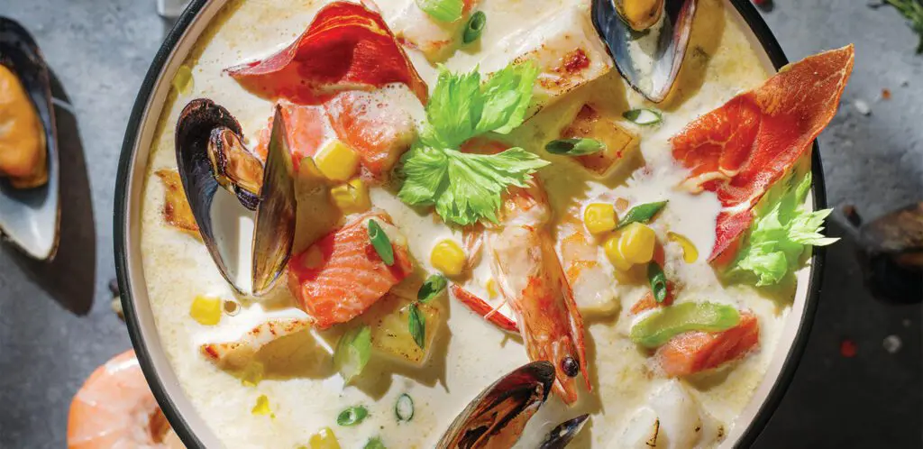 Photo of clam chowder