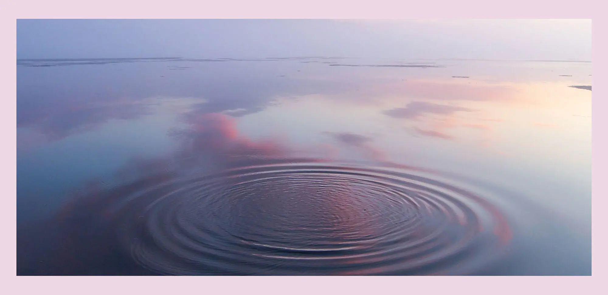 Image of ripples made in a large body of water