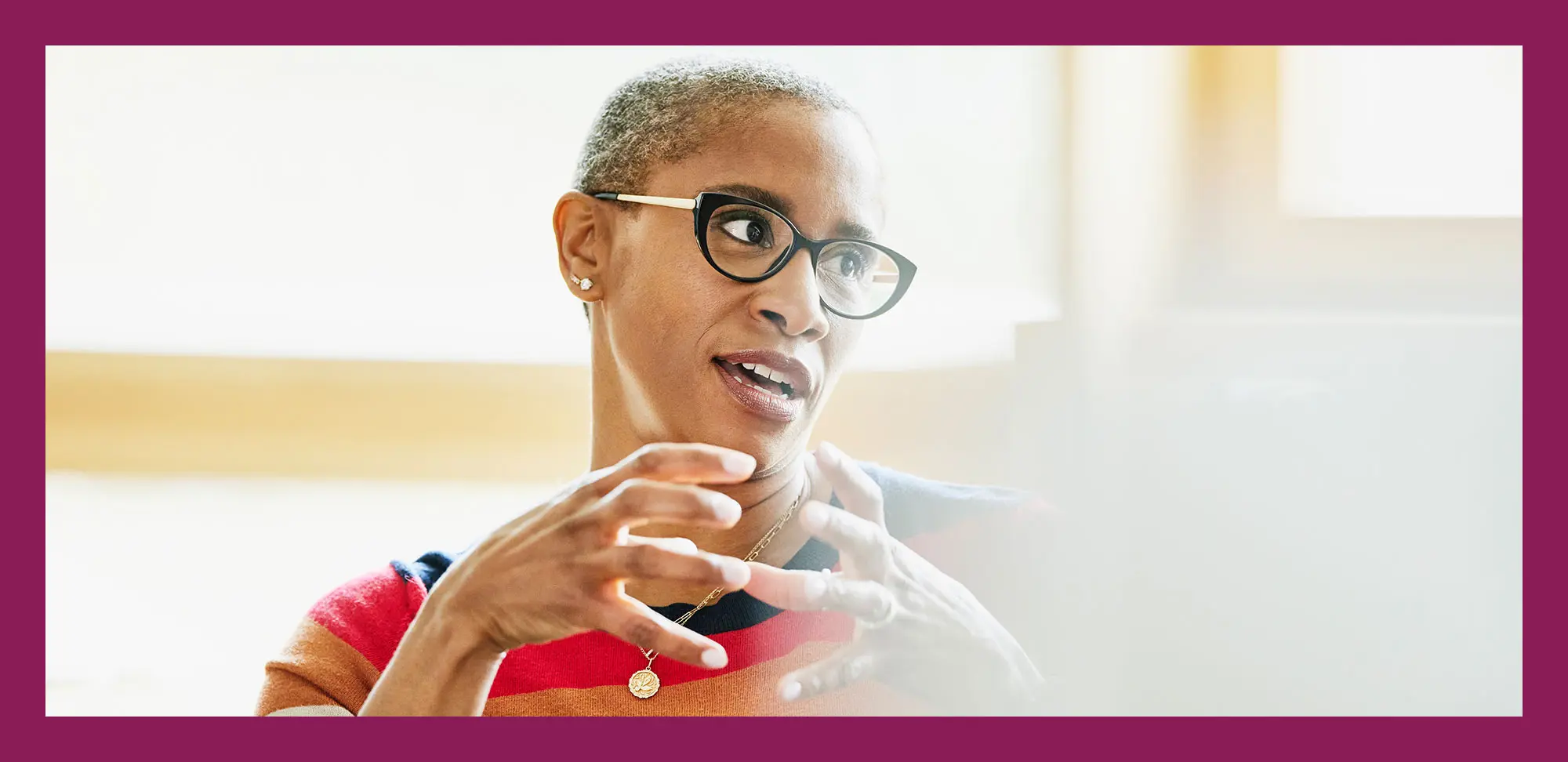 Photo of senior businesswoman in discussion with colleague