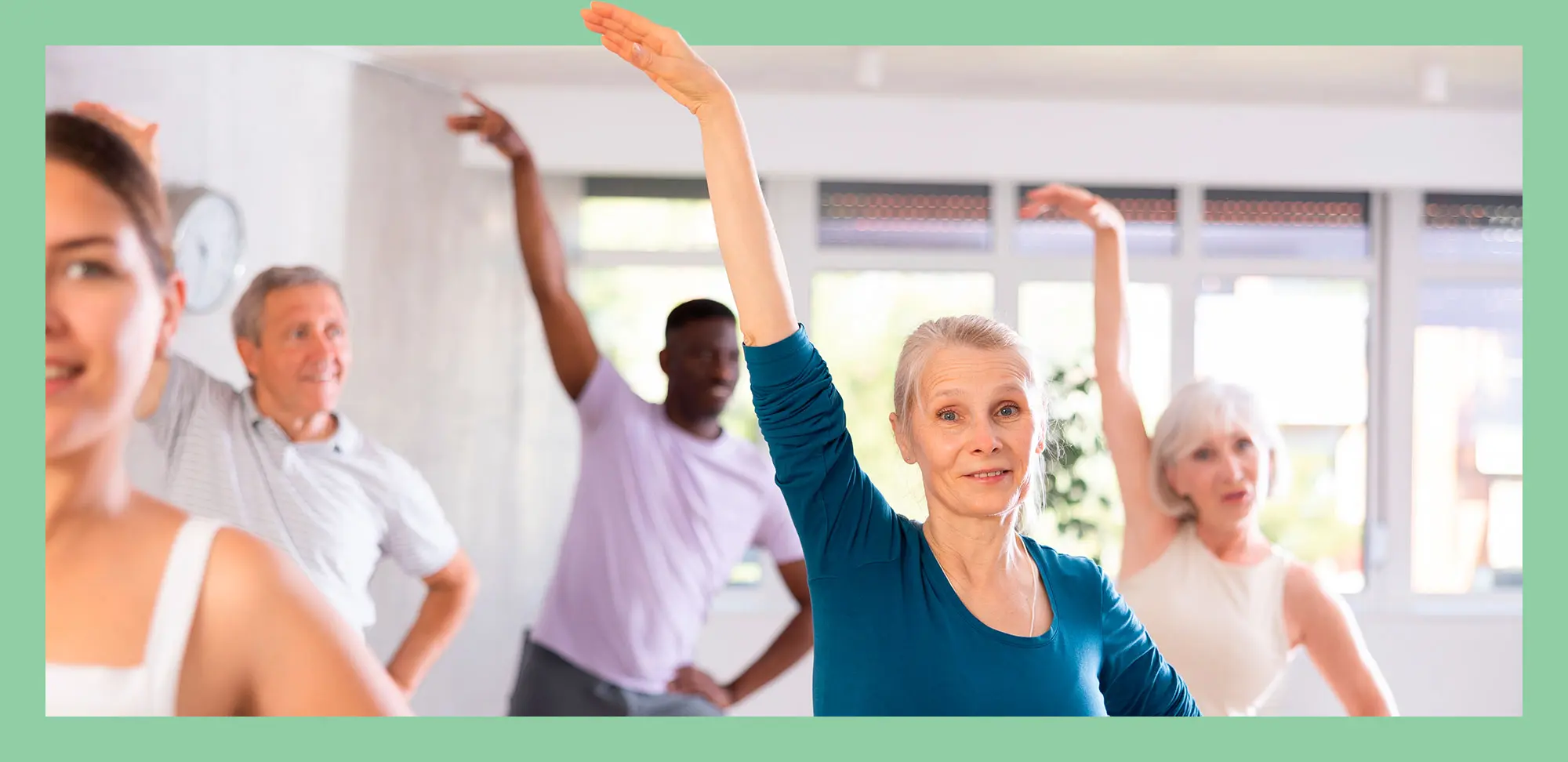 Photo of a senior woman doing modern dance class