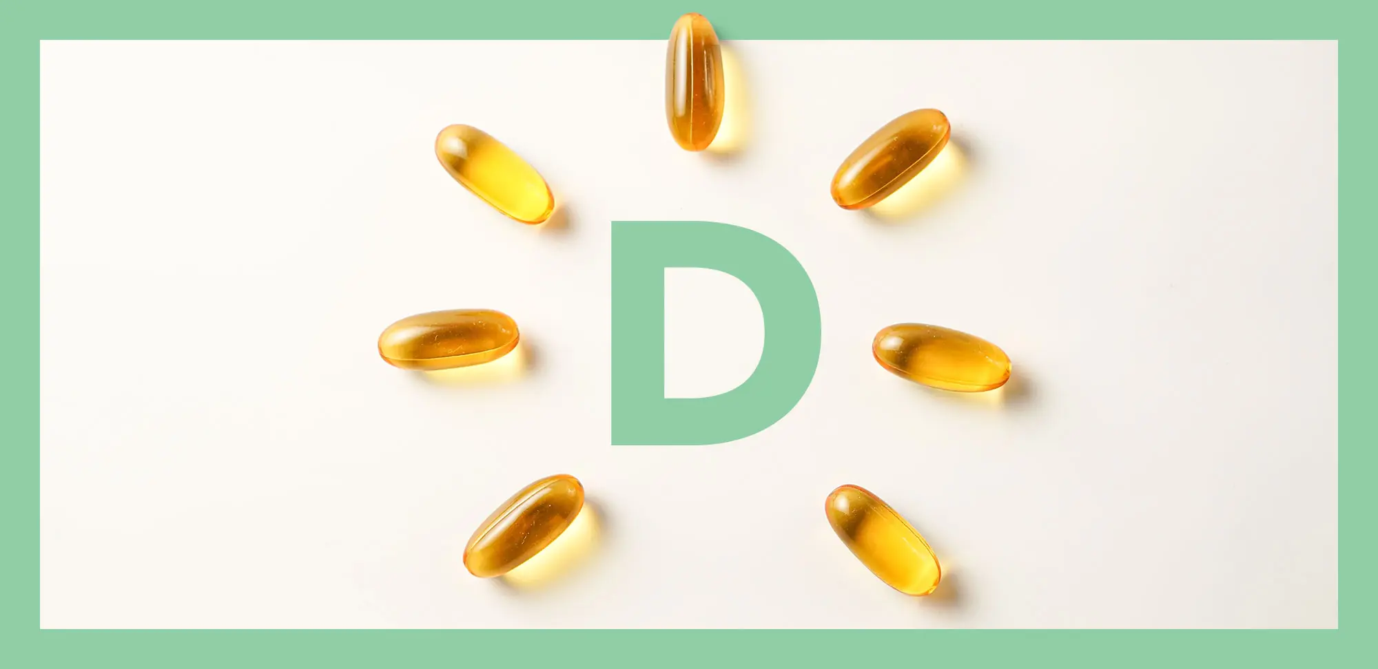 Photo de capsules de gel de vitamine D