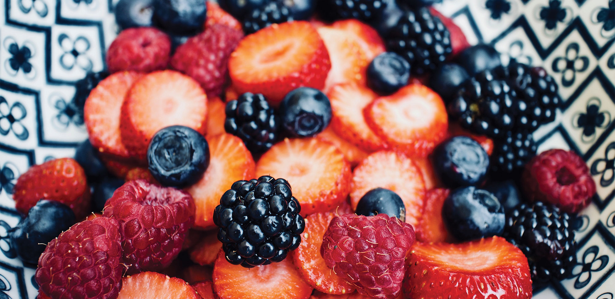 Photo of a bowl of mixed berries