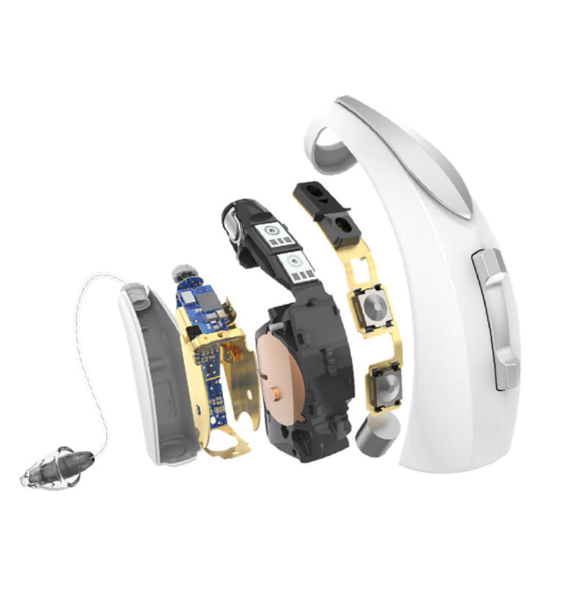 Photo of a Livio Edge AI hearing aids