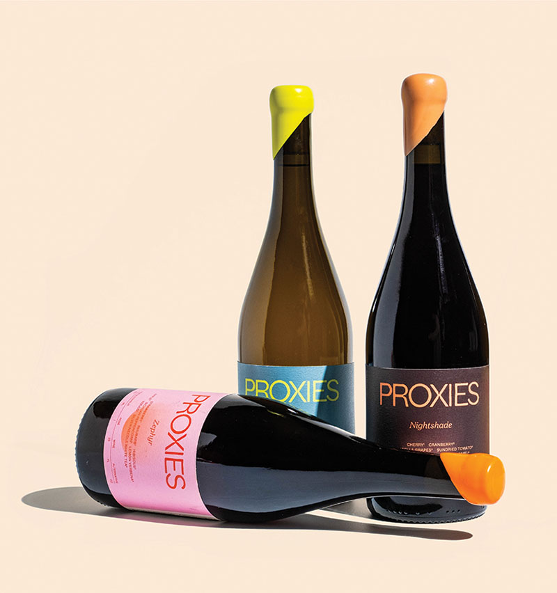 Wine bottles from Acid League