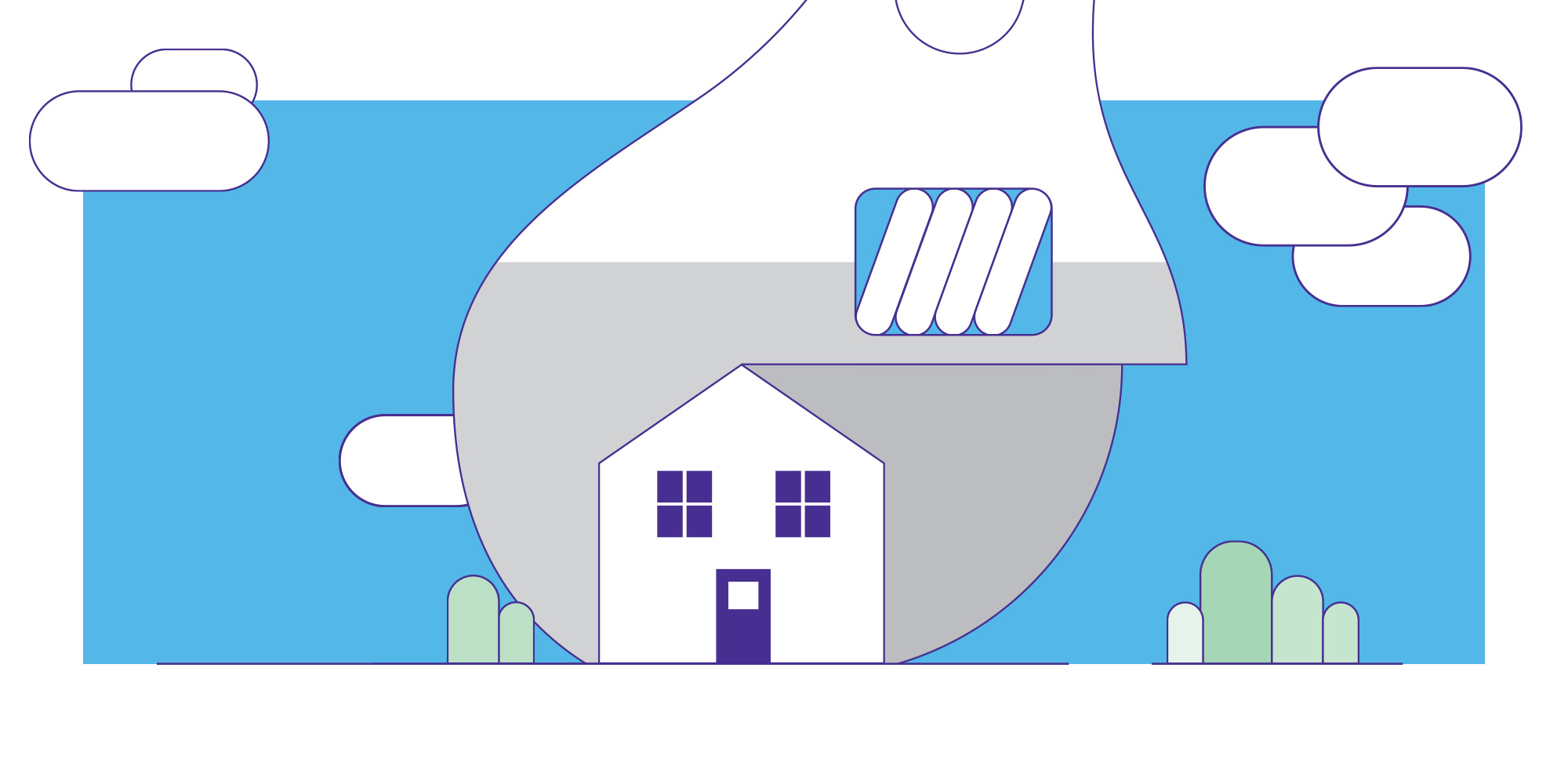 Illustration d’une clé anglaise créant la forme d’une maison dans la mâchoire de la clé