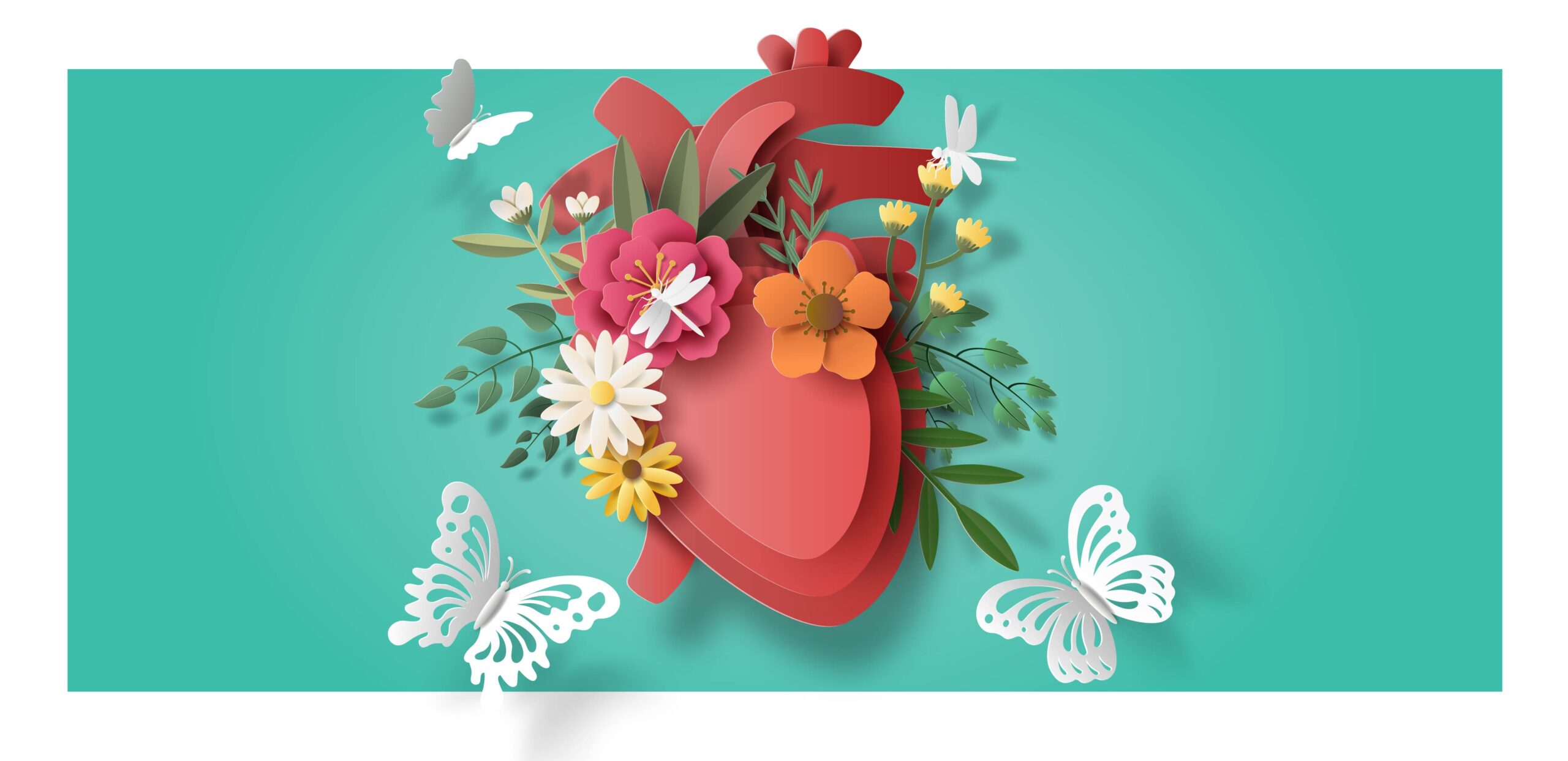 Conceptual illustration of a healthy heart
