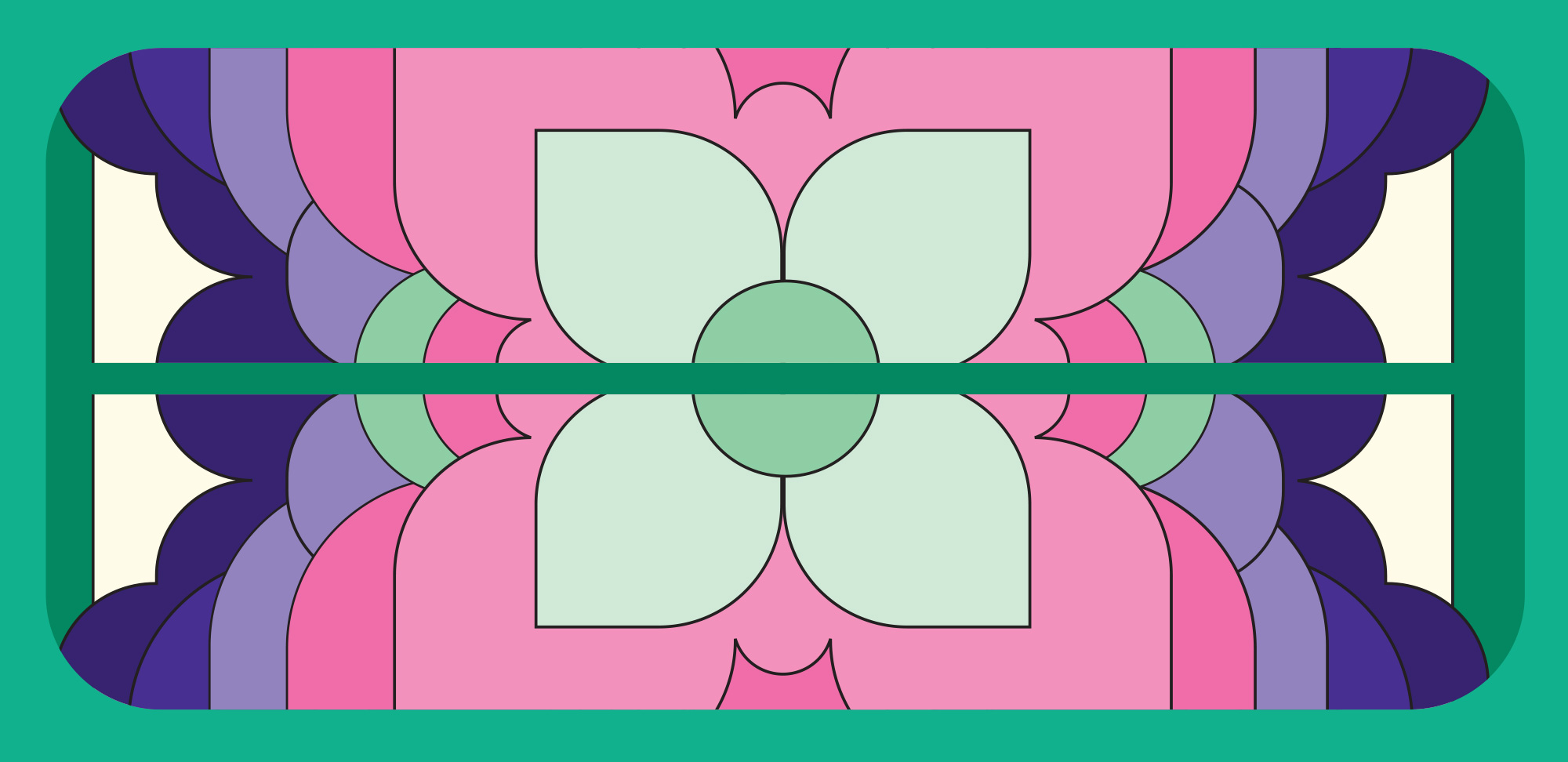 Illustration of a mirrored pattern