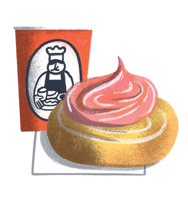 Illustration of the Thunder Bay donut like item called a persian