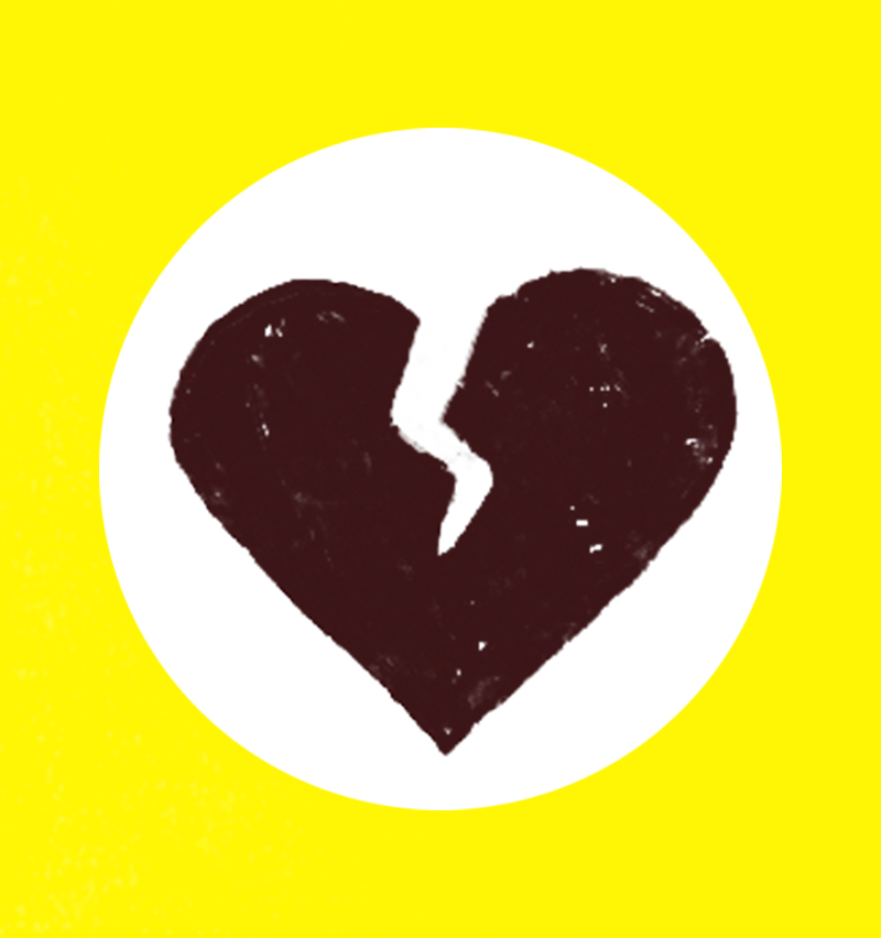 Illustrated icon of a sore heart