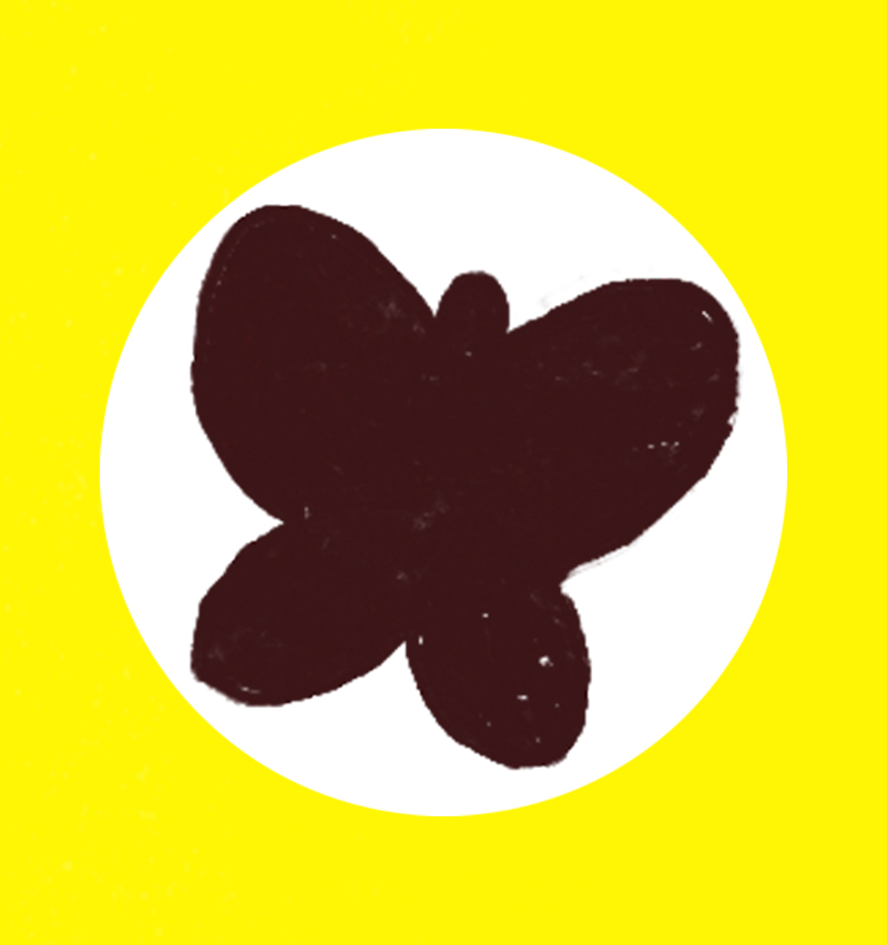 Illustrated icon of a butterfly