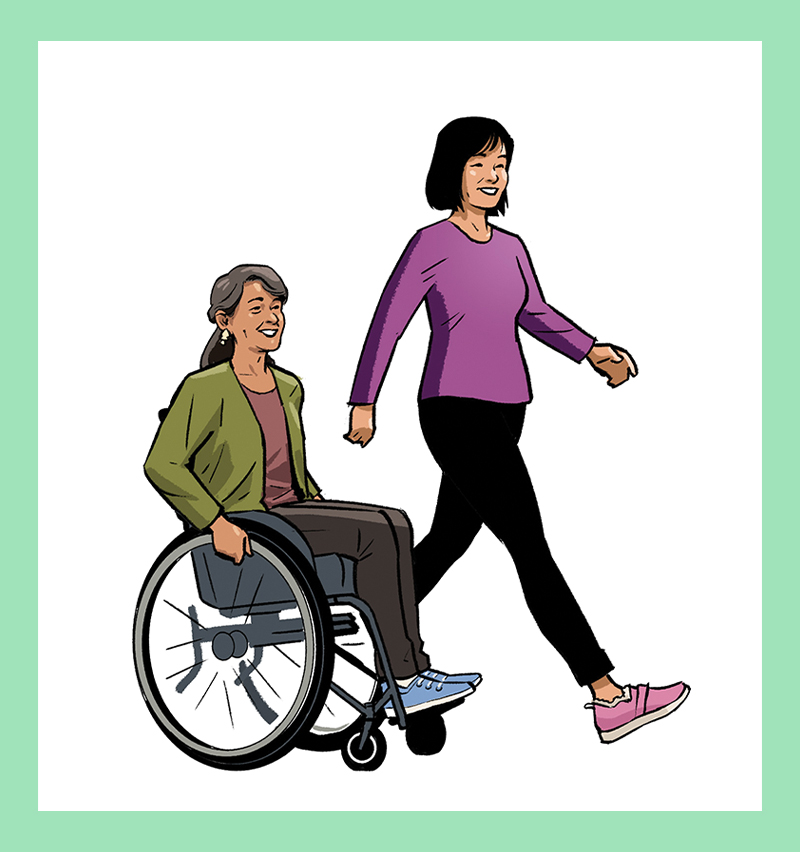 Illustration showing the Cardio walking exercise